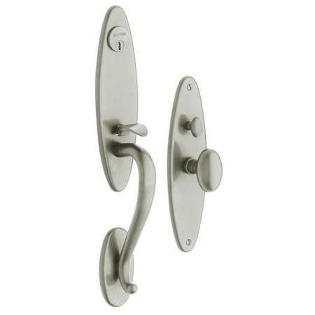 Double Cylinder Entry Handlesets Lifetime Satin Nickel